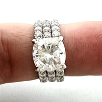 Cushion cut 5.87ct Stunning Engagement Ring view 4