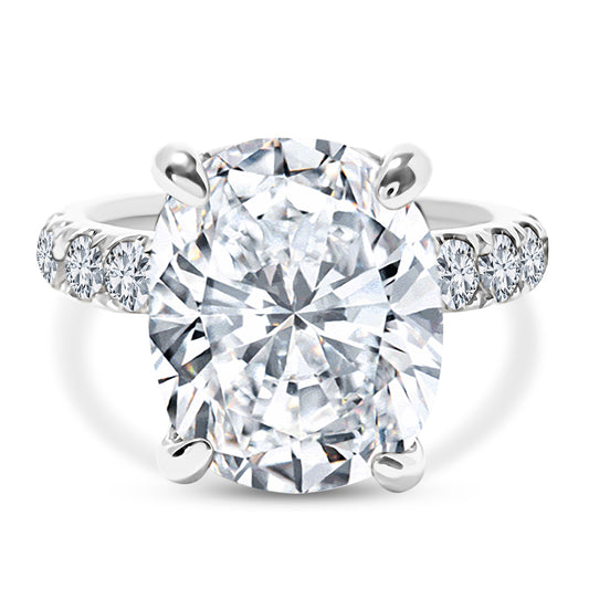 Cushion Cut, Elongated 6ct Engagement Ring. WOW