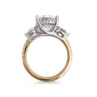 Stylish Modern Trilogy 5.3ct Engagement Ring view 3
