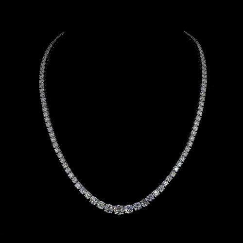 Tennis Necklace, Lab-Diamond Gemstones