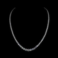 Tennis Necklace, Moissanite Gemstones view 1
