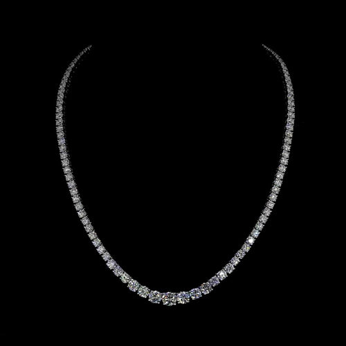 Tennis Necklace, Moissanite Gemstones