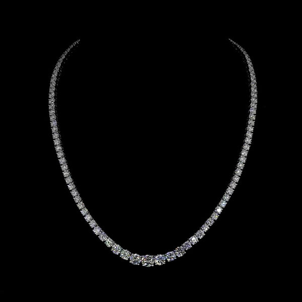 Tennis Necklace, Moissanite Gemstones