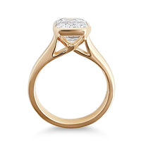 Emerald cut 3ct Engagement Ring Choose lab Diamond or Moissanite view 4