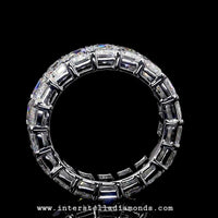 Eternity Band, stunning Emerald cut gemstones. view 4