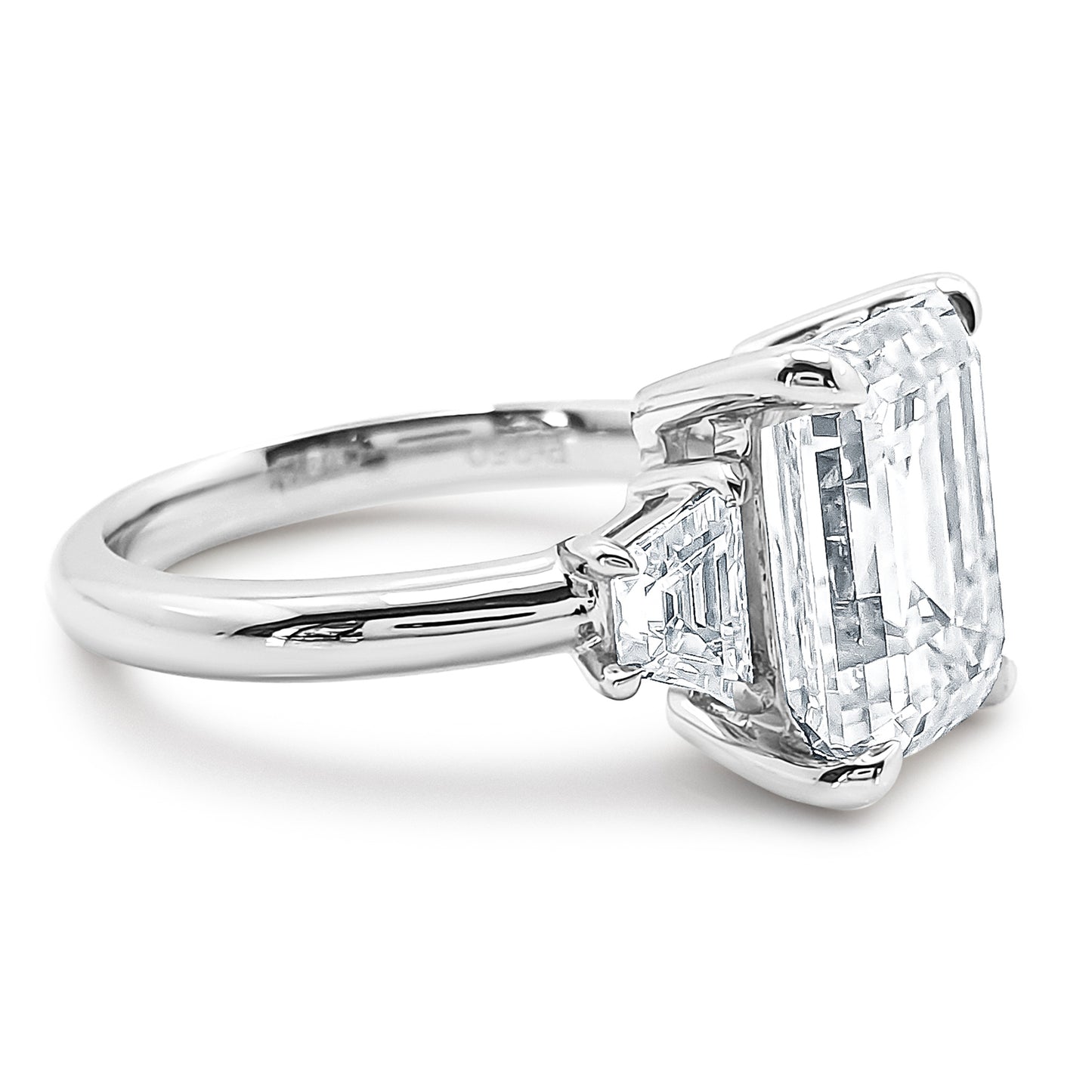 Emerald Cut Engagement Ring Choose Lab Diamond or Moissanite