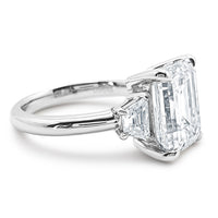 Emerald Cut Engagement Ring Choose Lab Diamond or Moissanite view 3