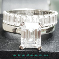 Emerald Cut Wedding Band / Anniversary Ring view 3