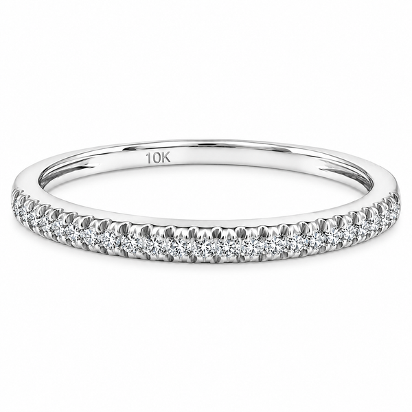 Fine white gold wedding ring or stacker ring