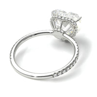 Heart Shape Romantic Engagement Ring. Choose Lab-Diamonds or Moissanite view 4