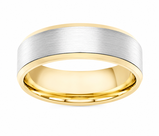 2 Tone Men's Wedding Ring