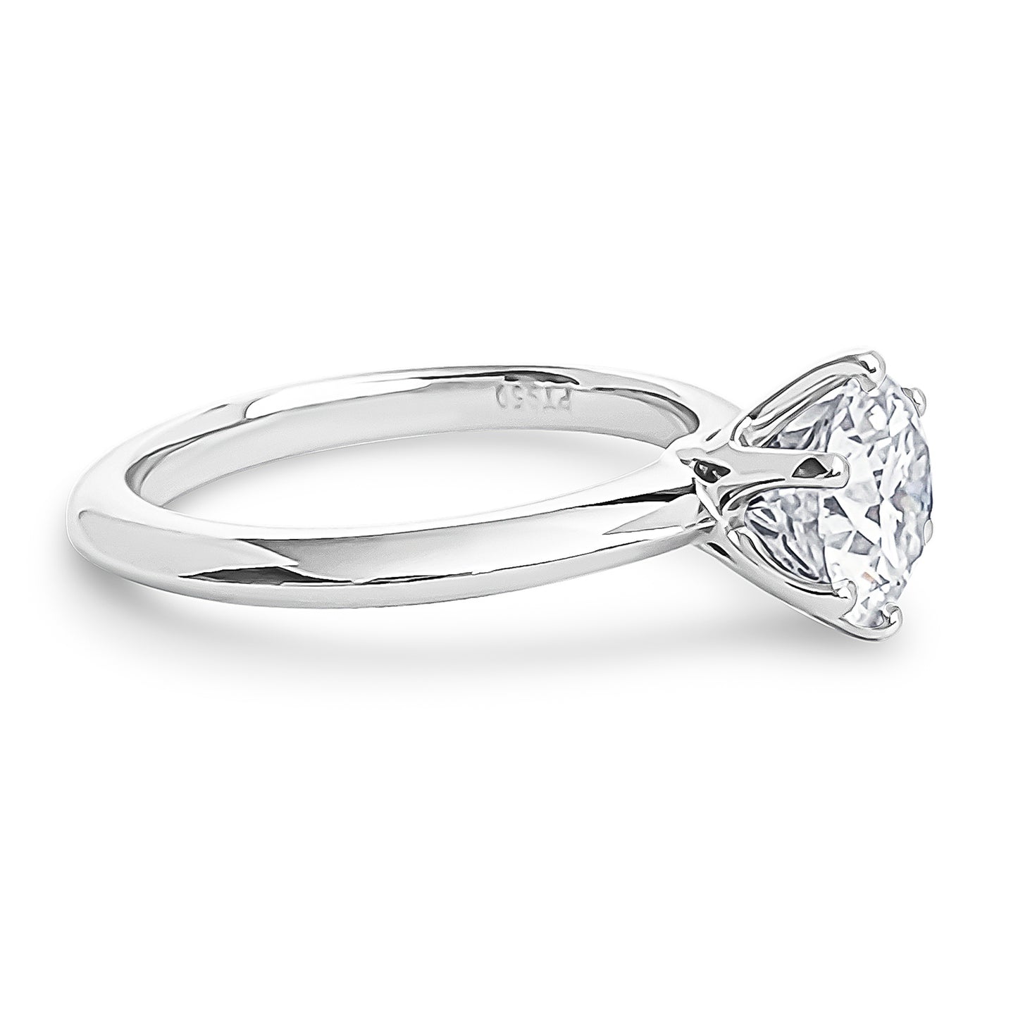 Solitaire 1ct Engagement Ring Choose Lab Diamond or Moissanite