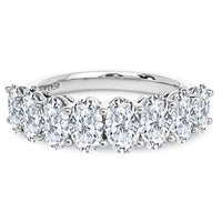Stunning Wedding Band, 2.4cts oval cut gemstones view 5