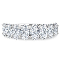 Stunning Wedding Band, 2.4cts oval cut gemstones view 4