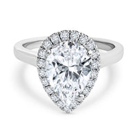 Pear cut, halo 1.72ct Engagement Ring view 1