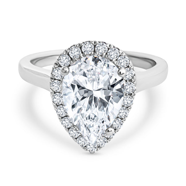Pear cut, halo 1.72ct Engagement Ring