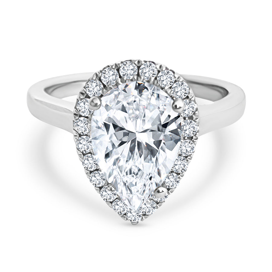 Pear cut, halo 1.72ct Engagement Ring