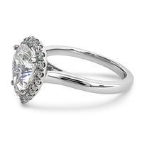 Pear cut, halo 1.72ct Engagement Ring view 3