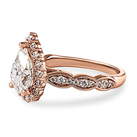 Pear cut, halo 2.5ct Antique Engagement Ring view 3