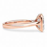 Radiant cut 3ct Bezel set Engagement Ring view 6