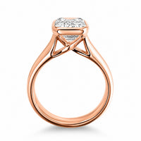 Radiant cut 3ct Bezel set Engagement Ring view 8