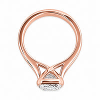 Radiant cut 3ct Bezel set Engagement Ring view 11