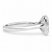 Radiant cut 3ct Bezel set Engagement Ring view 7