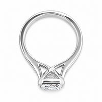 Radiant cut 3ct Bezel set Engagement Ring view 12