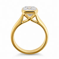 Radiant cut 3ct Bezel set Engagement Ring view 10