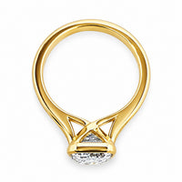 Radiant cut 3ct Bezel set Engagement Ring view 13