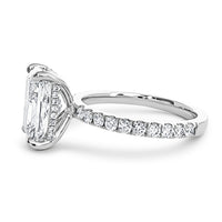 Radiant cut 4.35ct Engagement Ring. Lab Diamond or Moissanite view 4