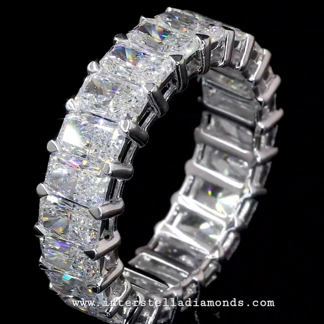 Eternity Ring, Stunning Radiant cut Gemstones.