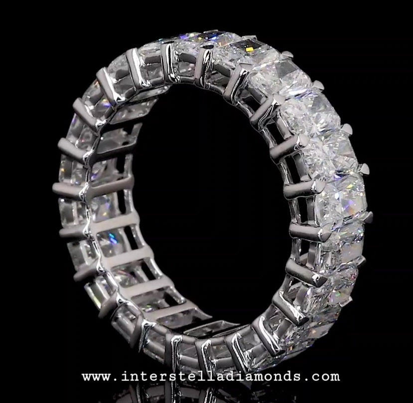 Eternity Ring, Stunning Radiant cut Gemstones.