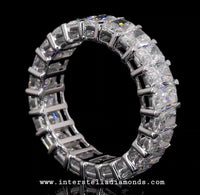 Eternity Ring, Stunning Radiant cut Gemstones. view 2