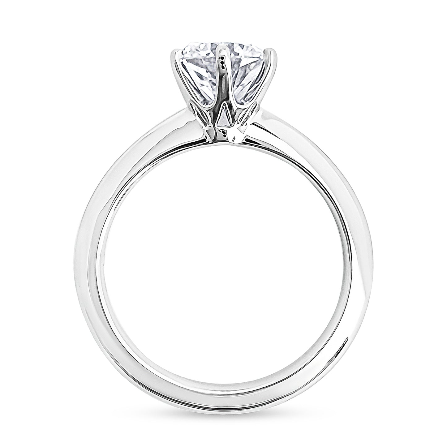 Solitaire 1.5ct Engagement Ring Choose Lab Diamond or Moissanite