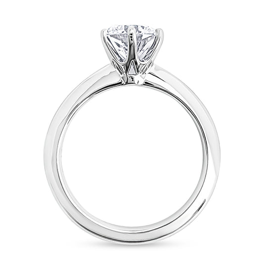 Solitaire 1.5ct Engagement Ring Choose Lab Diamond or Moissanite
