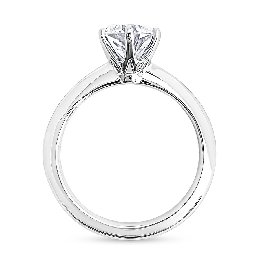 Solitaire 1.5ct Engagement Ring Choose Lab Diamond or Moissanite