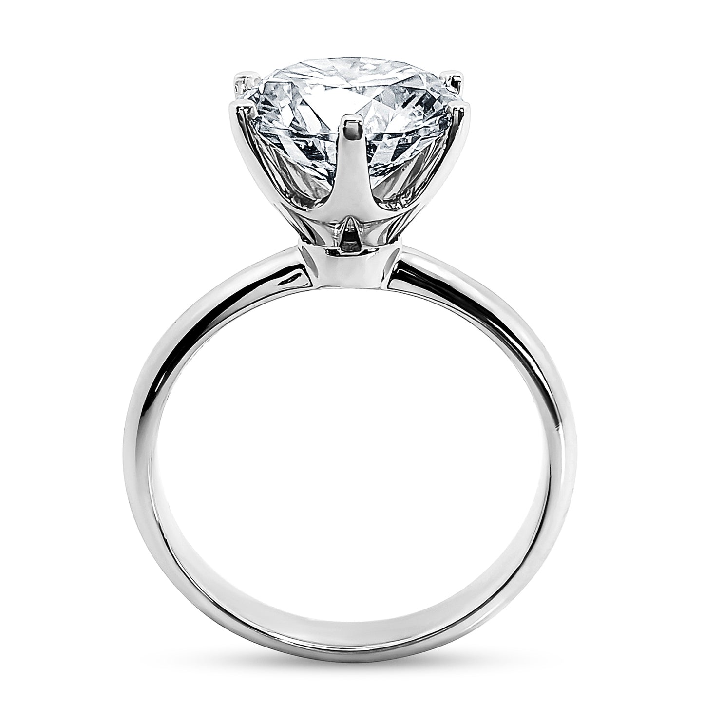 Solitaire 2.5ct Engagement Ring Choose Lab Diamond or Moissanite