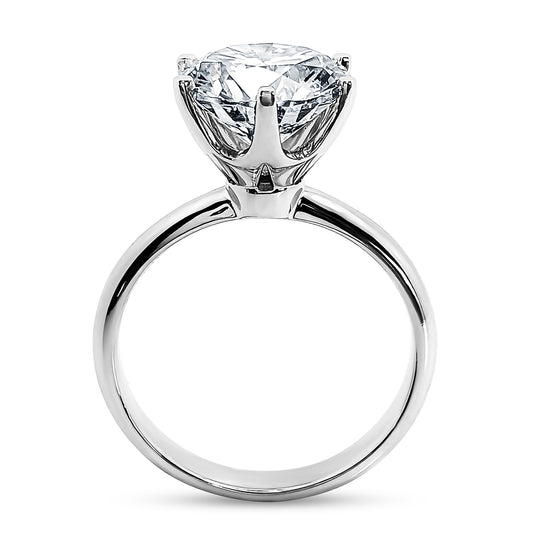 Solitaire 2.5ct Engagement Ring Choose Lab Diamond or Moissanite