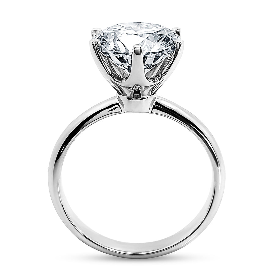 Solitaire 2.5ct Engagement Ring Choose Lab Diamond or Moissanite