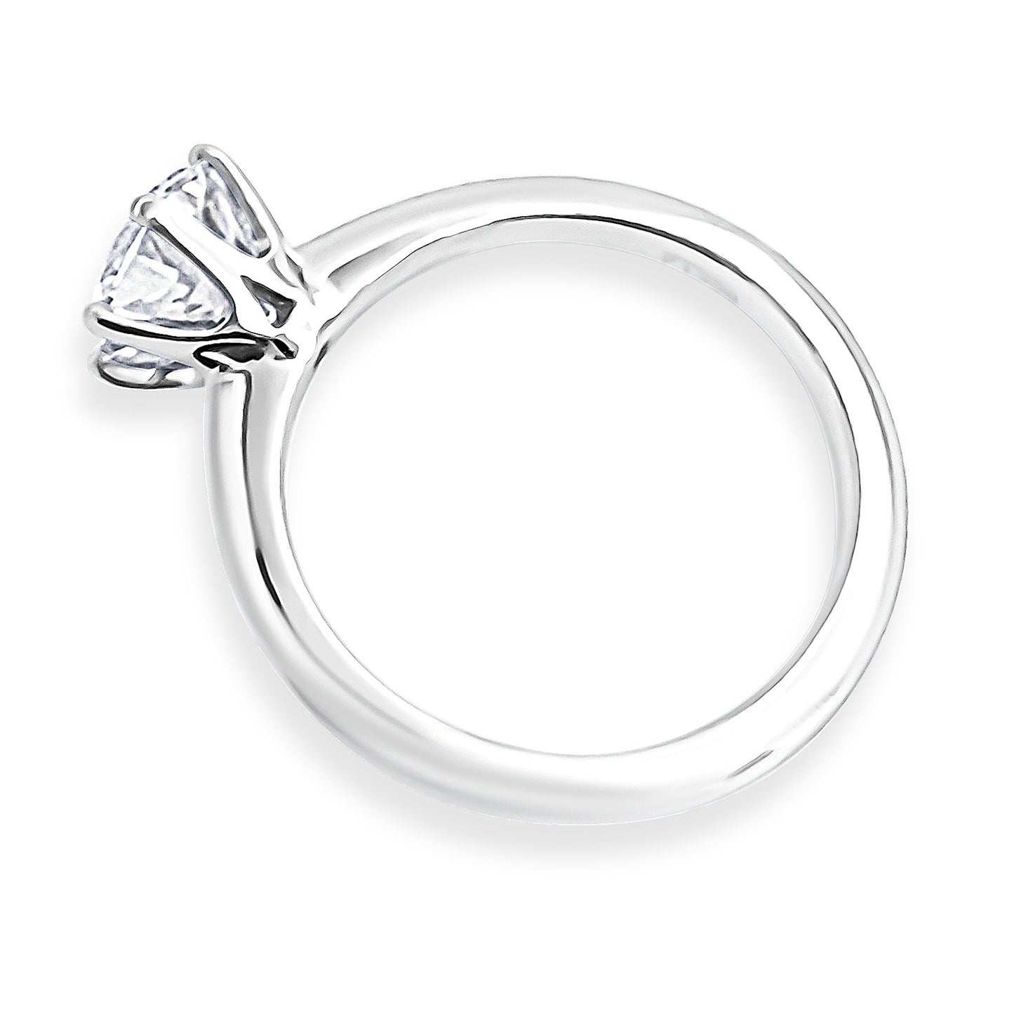 Solitaire 1.5ct Engagement Ring Choose Lab Diamond or Moissanite