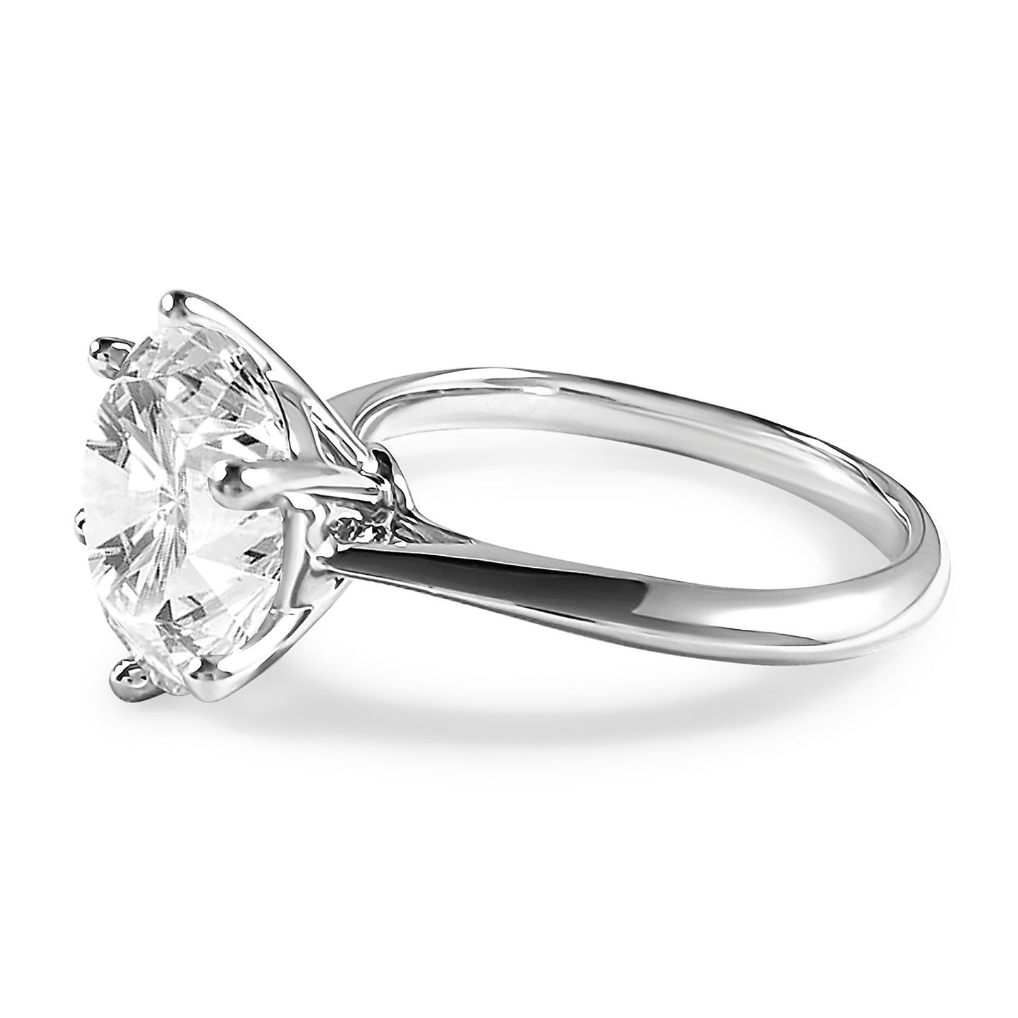 Solitaire 3.5ct Engagement Ring Choose Lab diamond or Moissanite