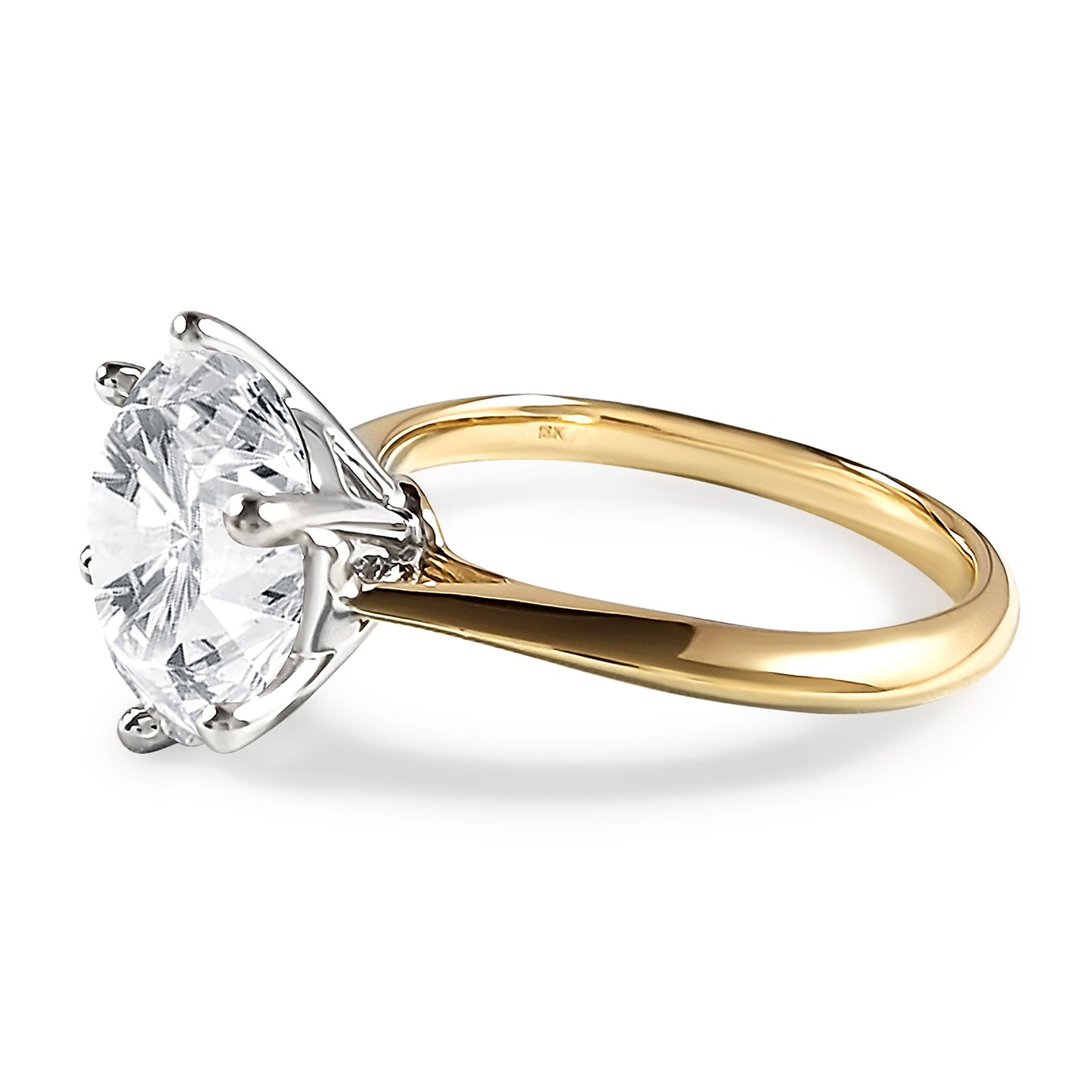 Solitaire 3.5ct Engagement Ring Choose Lab diamond or Moissanite