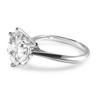 Solitaire 4ct Engagement Ring Choose Lab Diamond or Moissanite view 2