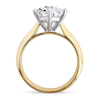 Solitaire 4ct Engagement Ring Choose Lab Diamond or Moissanite view 3
