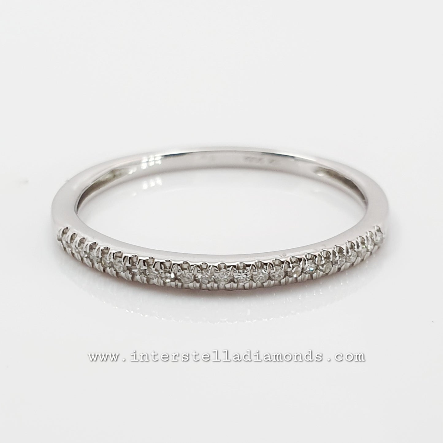 Fine white gold wedding ring or stacker ring