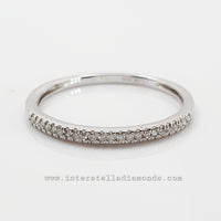 Fine white gold wedding ring or stacker ring view 2