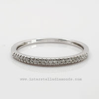Fine white gold wedding ring or stacker ring view 1