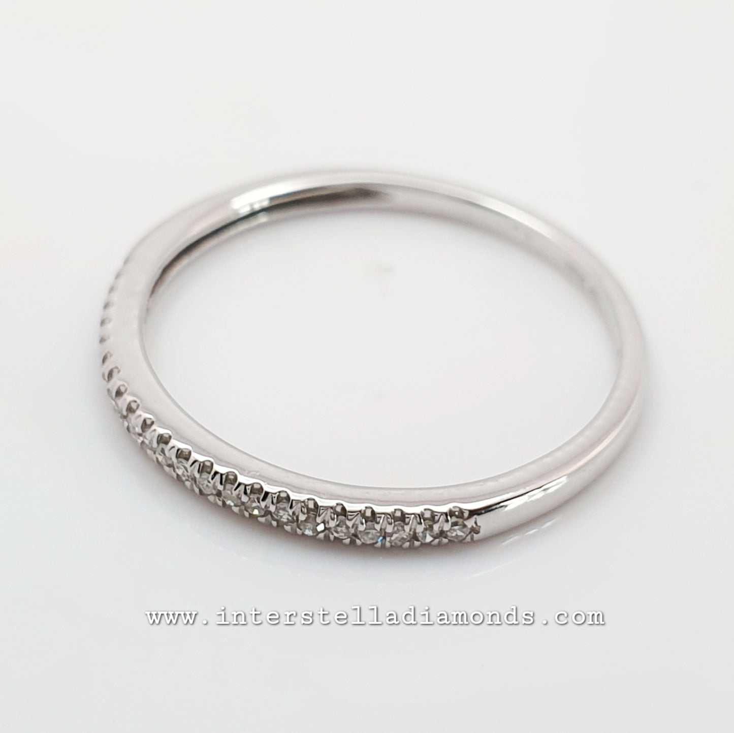 Fine white gold wedding ring or stacker ring