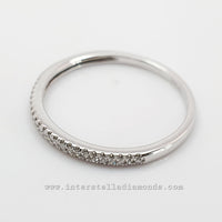 Fine white gold wedding ring or stacker ring view 3